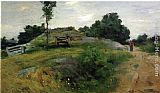 Julian Alden Weir Paintings - Connecticut Scene at Branchville by Julian Alden Weir